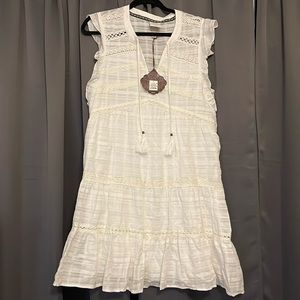 Womens Knox Rose white size Large tiered dress